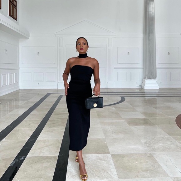 Zara Draped Dress With Choker - Picture 15 of 16